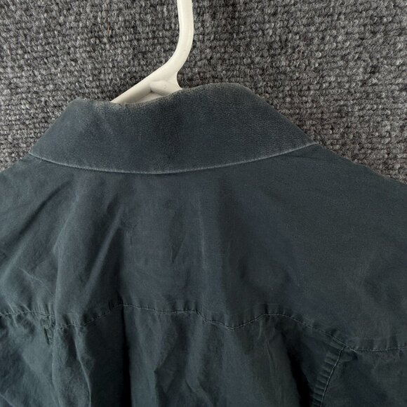 Armani Exchange Blue Long Sleeve Button Up Shirt Men Large Slim Fit Stretch - Picture 15 of 16